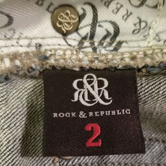 Rock & Republic Kasandra Dark Wash Jeans Size 2 - Picture 6 of 8